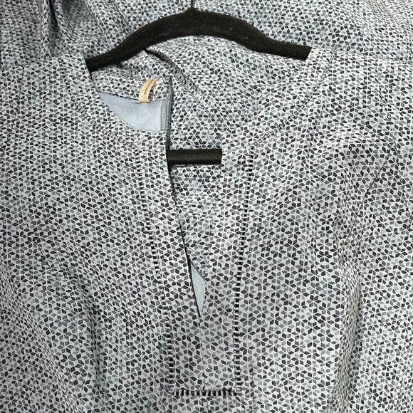 Rebecca Taylor Blue Silk V-neck Relaxed Fit Midi Dress size 6 - Picture 15 of 15